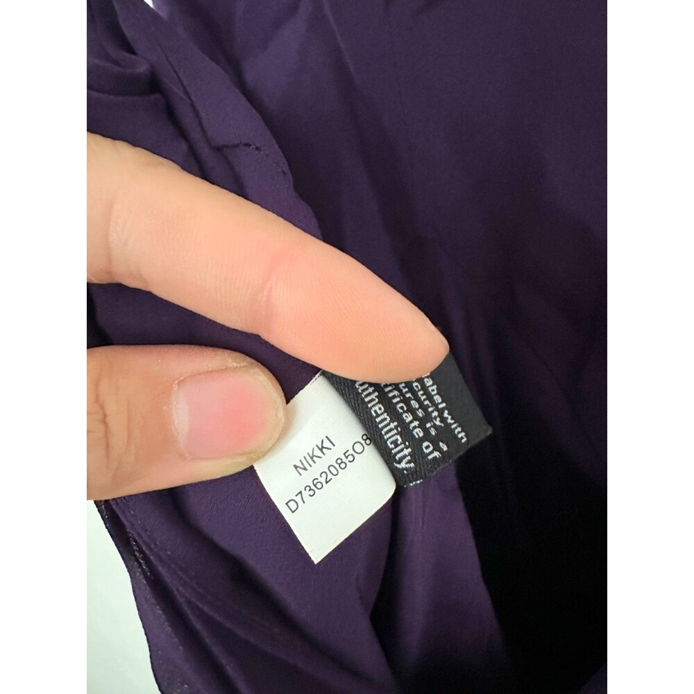 NEW Diane Von Furstenberg Nikki 100% Silk Gown Purple Layered Wedding Women's 8 - Picture 12 of 12